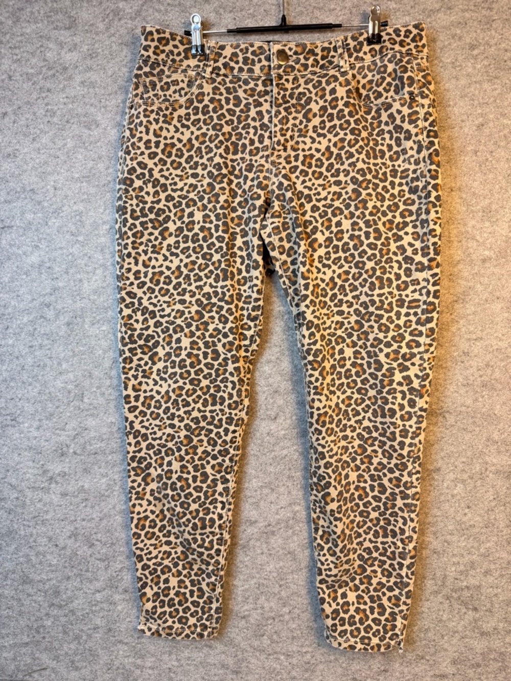 Knox Rose Leopard Print Skinny Jeans - Tan & Black